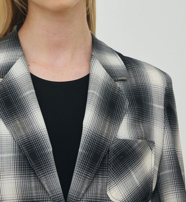 DES PRES「アキハ オンブレーチェック  シングルジャケット」|テーラードジャケット|