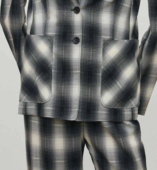 DES PRES「アキハ オンブレーチェック  シングルジャケット」|テーラードジャケット|