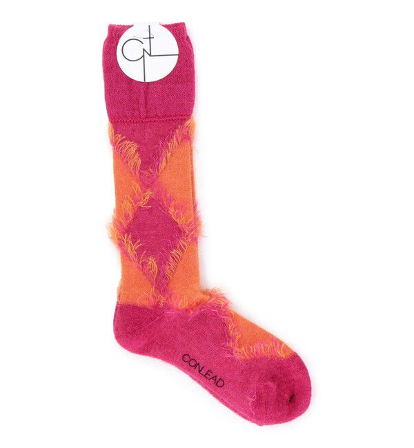 TOMORROWLAND GOODS「CONLEAD FANCY ソックス」|ソックス|32 ピンク系