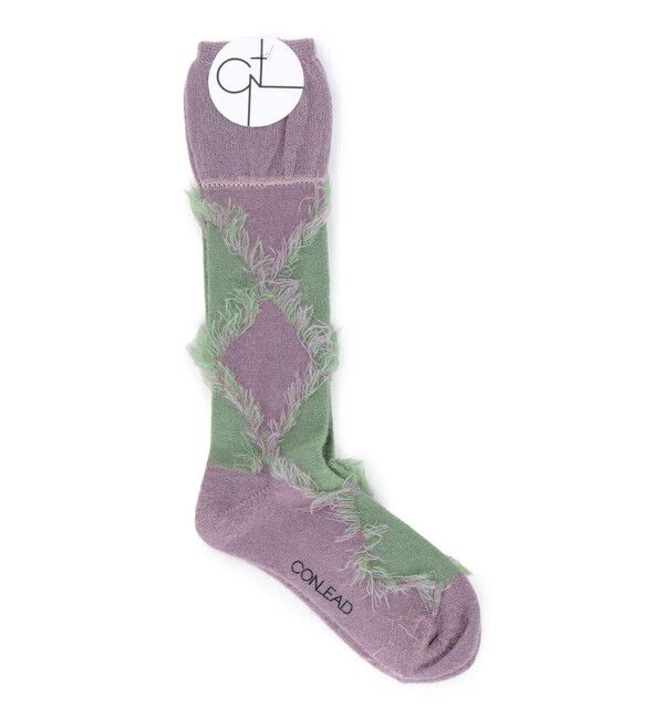 TOMORROWLAND GOODS「CONLEAD FANCY ソックス」|ソックス|72 ライトパープル系