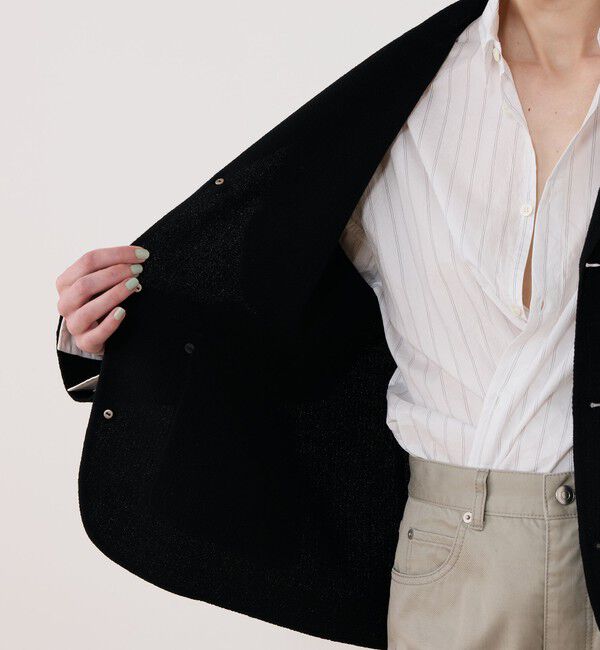 GALERIE VIE「ウールダブルクレープ スリーボタンジャケット」|テーラードジャケット|