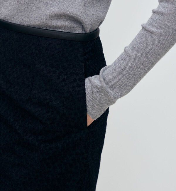 TOMORROWLAND collection「モールアニマル ストレートスカート」|タイト|