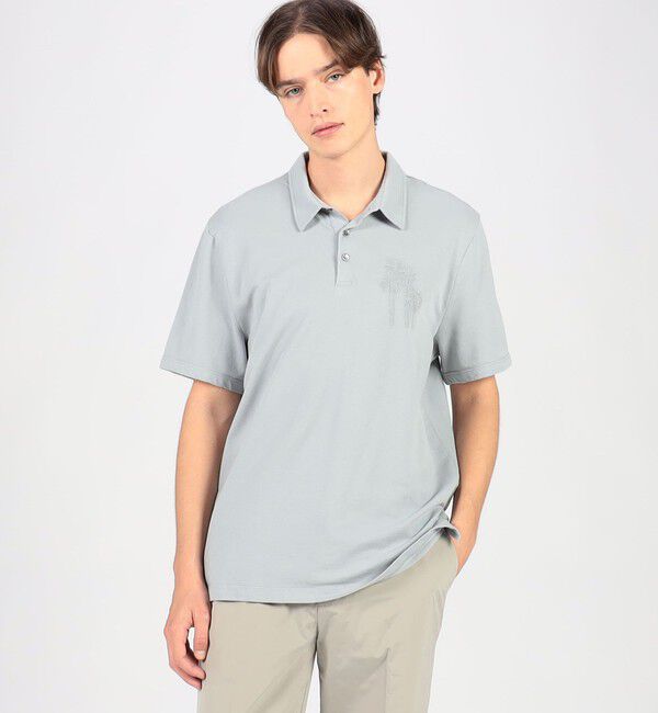 JAMES PERSE「フレンチテリー パルムツリーエンブロイダリー ポロシャツ MLWF3686PB」|ポロシャツ|