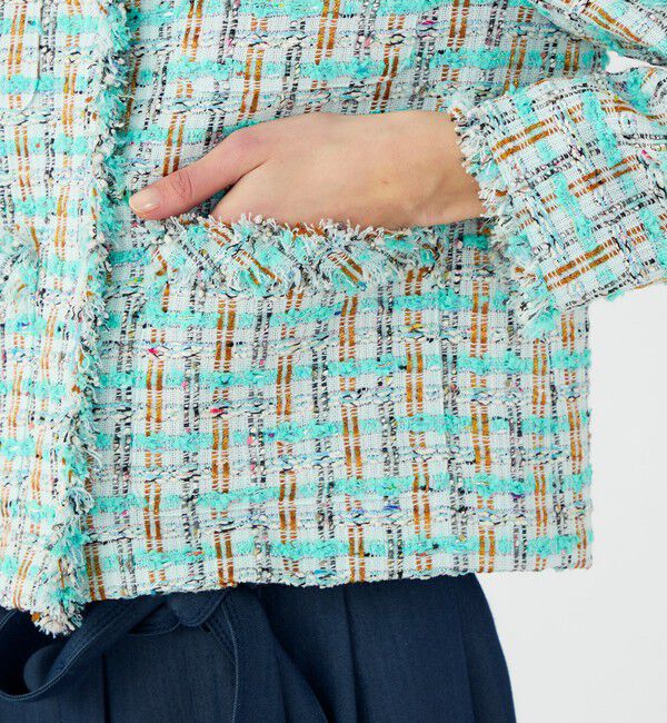 Ballsey「Sorbet クルーネックジャケット」|ノーカラージャケット|