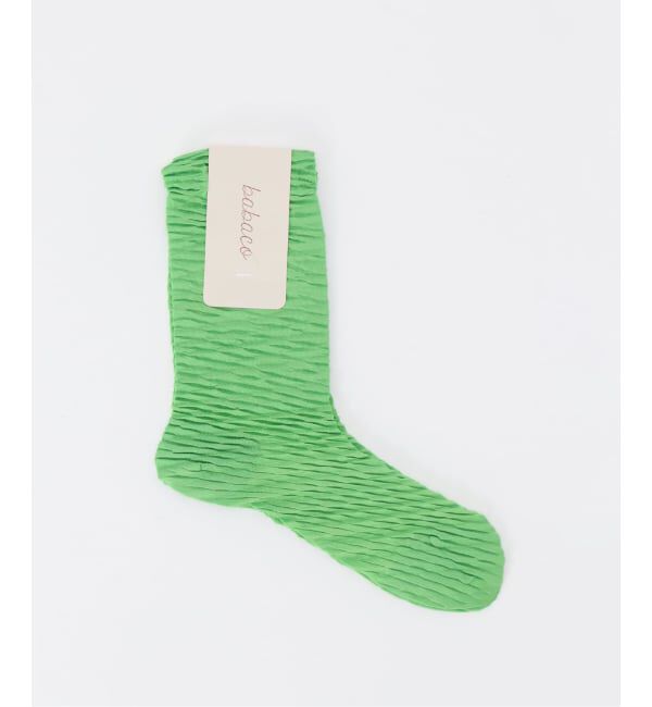  「Babaco CRUSHED SOCKS BA02-BN67HS：靴下」|ソックス|グリーン