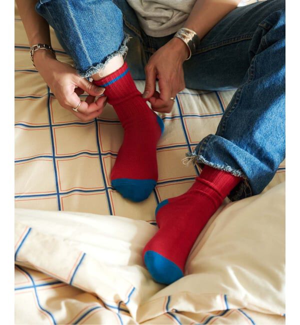 journal standard Furniture「JSF SOCKS　ラインソックス」|ソックス|レッド