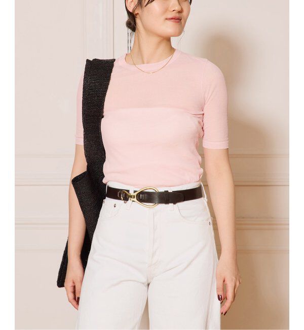 IENA LA BOUCLE「《追加》IENA LA BOUCLE 水撚りガスフライス半袖プルオーバー」|Tシャツ・カットソー|