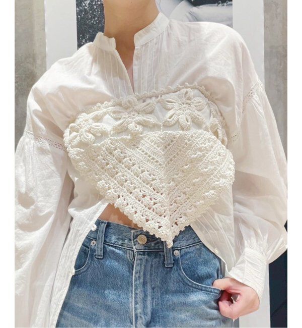 IENA LA BOUCLE「estudio 1999 FLORES BONNET MODELCHANGE スカーフ」|バンダナ・スカーフ|ホワイト