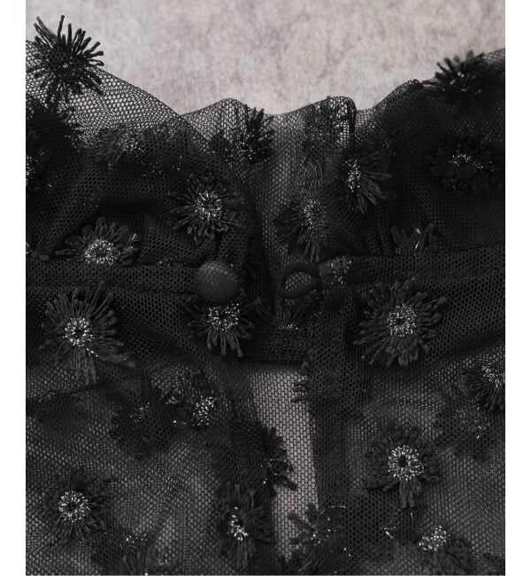 IENA LA BOUCLE「IENA LA BOUCLE フラワーモチーフチュールベスト」|シャツ・ブラウス|