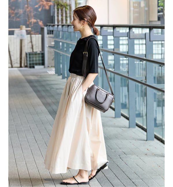 IENA「《追加2》コットンフライスハーフスリーブプルオーバー」|Tシャツ・カットソー|