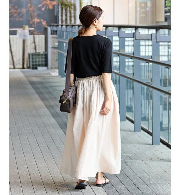 IENA「《追加2》コットンフライスハーフスリーブプルオーバー」|Tシャツ・カットソー|