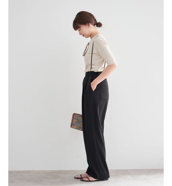 IENA「《追加2》コットンフライスハーフスリーブプルオーバー」|Tシャツ・カットソー|