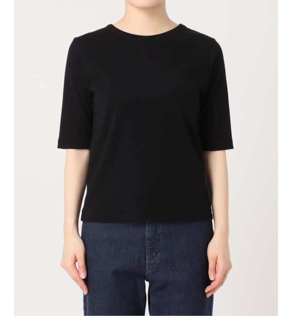 IENA「《追加2》コットンフライスハーフスリーブプルオーバー」|Tシャツ・カットソー|