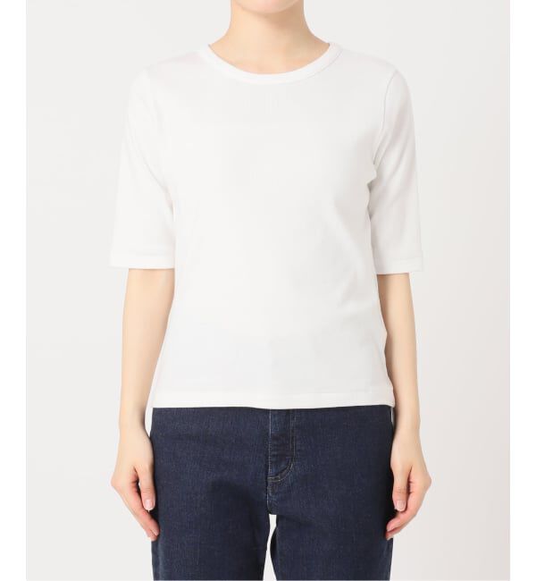 IENA「《追加2》コットンフライスハーフスリーブプルオーバー」|Tシャツ・カットソー|