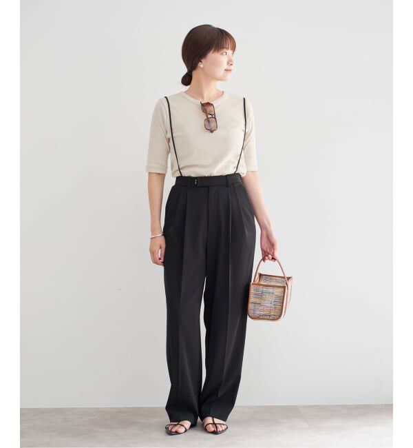 IENA「《追加2》コットンフライスハーフスリーブプルオーバー」|Tシャツ・カットソー|