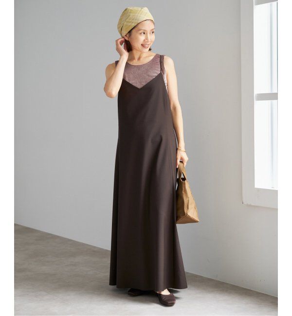 IENA「トロピカルWOOL キャミソールワンピース」|ワンピース|