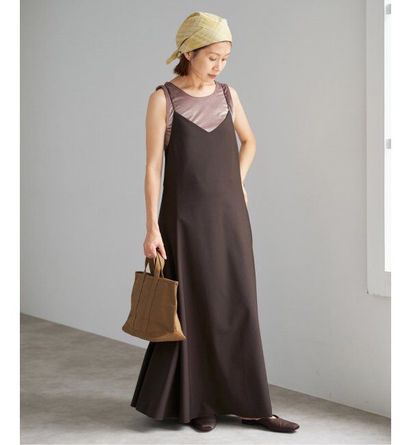 IENA「トロピカルWOOL キャミソールワンピース」|ワンピース|