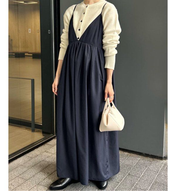 WEB限定/追加2》タフタギャザーキャミワンピース（SLOBE IENA