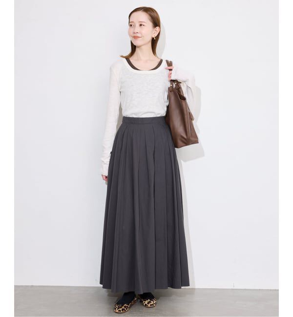 SLOBE IENA「TCスラブワイドネックロンTEE」|Tシャツ・カットソー|