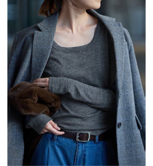 SLOBE IENA「TCスラブワイドネックロンTEE」|Tシャツ・カットソー|