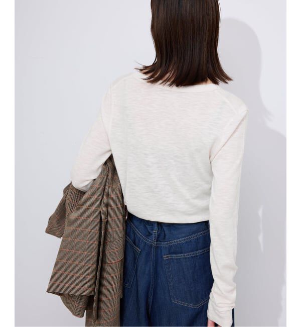 SLOBE IENA「TCスラブワイドネックロンTEE」|Tシャツ・カットソー|