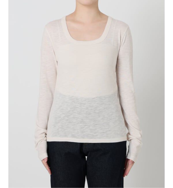 SLOBE IENA「TCスラブワイドネックロンTEE」|Tシャツ・カットソー|