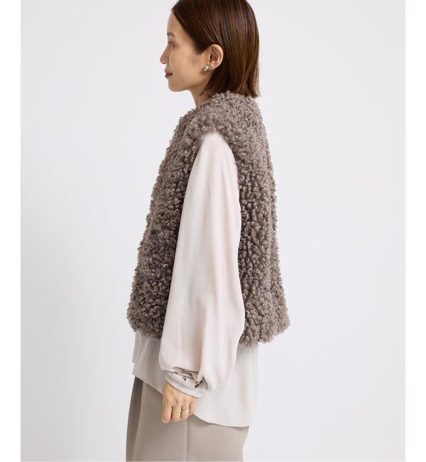 IENA「ジョーゼットリブネックブラウス」|シャツ・ブラウス|