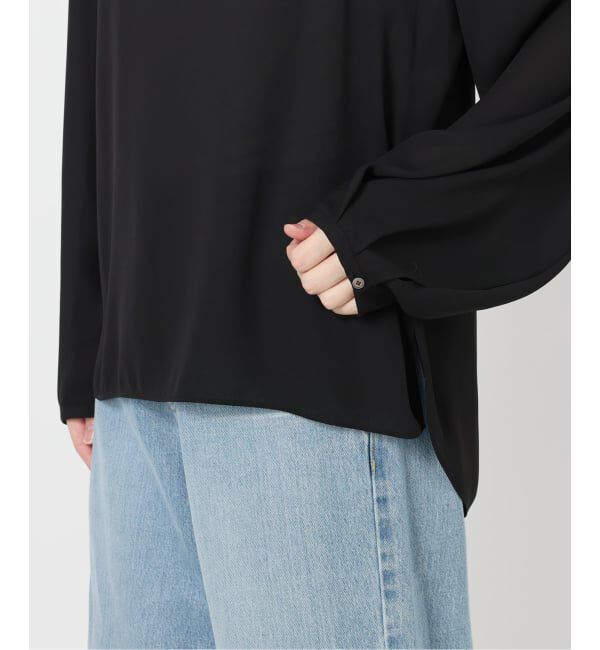 IENA「ジョーゼットリブネックブラウス」|シャツ・ブラウス|