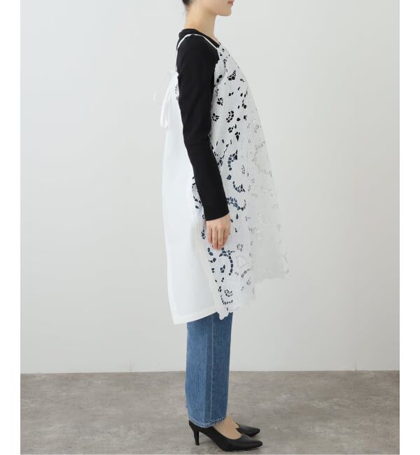 IENA LA BOUCLE「HERITER/エリテ cutwork parts tablecloth aprondr H0-00-7045」|ワンピース|
