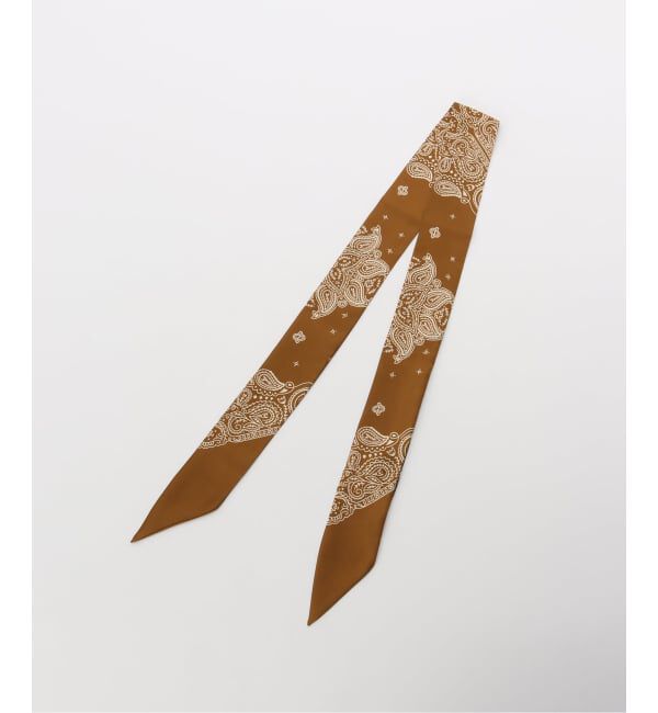 SLOBE IENA「AENEIS/エネス シルクバンダナ MINIMAL BANBANA」|バンダナ・スカーフ|ブラウン