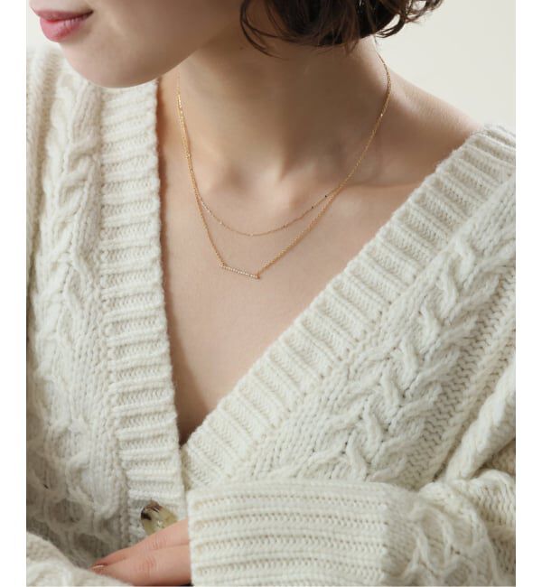 SLOBE IENA「SLOBE ペタルチェーンネックレス K10」|ネックレス|