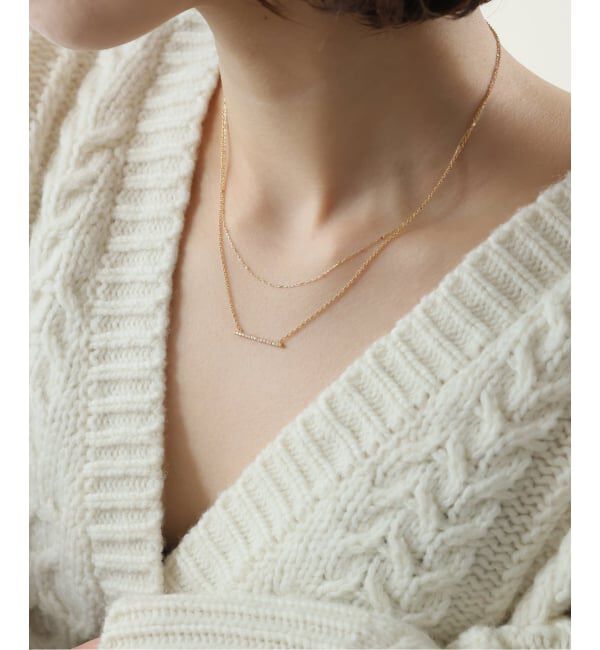 SLOBE IENA「SLOBE ペタルチェーンネックレス K10」|ネックレス|