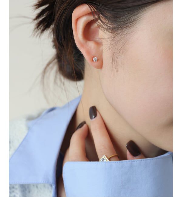 SLOBE IENA「SLOBE アシンメトリーピアス K10」|ピアス|