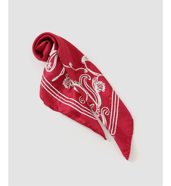 VERMEIL par iena「《WEB限定》ASAUCE MELER アソースメレ テープエンブロイダリースカーフ」|バンダナ・スカーフ|