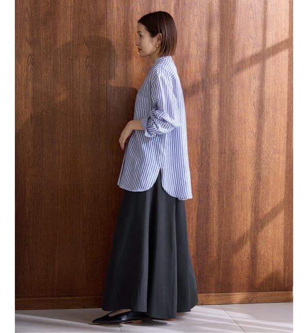 IENA「《予約》キュプラサテンフレアスカート」|スカート|