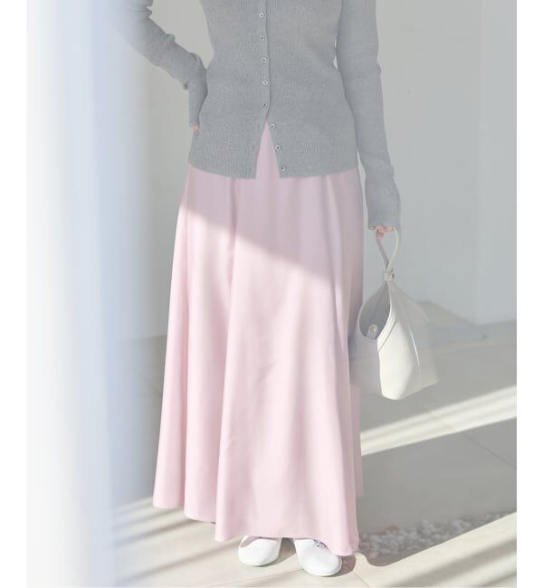 IENA「《予約》キュプラサテンフレアスカート」|スカート|