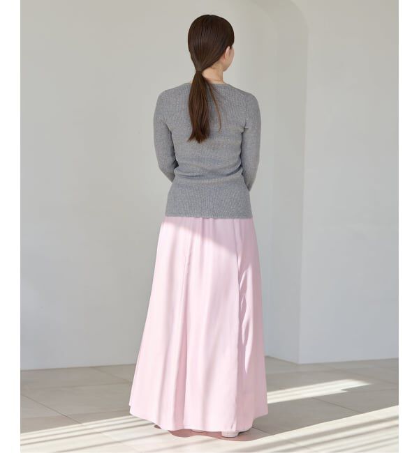 IENA「《予約》キュプラサテンフレアスカート」|スカート|