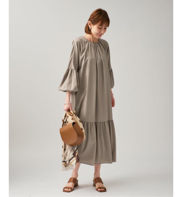 VERMEIL par iena「《予約》バルーンスリーブロングドレス」|ワンピース|