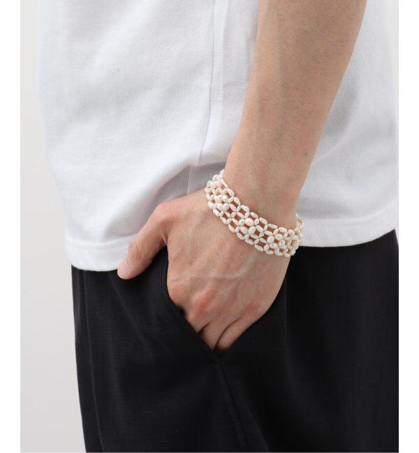 EDIFICE「BLEUE BURNHAM (ブルー バーナム) WOVEN ANTIQUE PEARL BRACEL WPBRACE1」|ブレスレット・バングル|