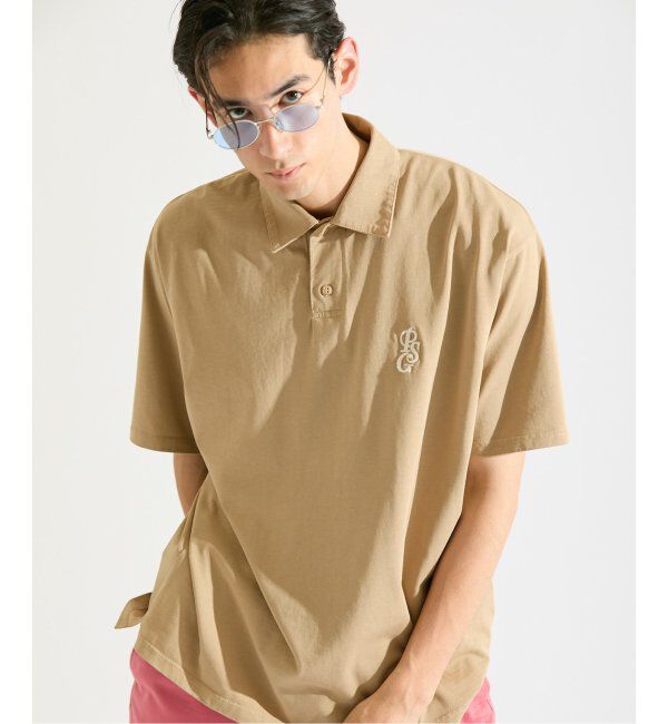 Paris Saint-Germain「【Paris Saint-Germain / パリ・サン＝ジェルマン】 JP ITALIC LOGO ポロシャツ」|ポロシャツ|ベージュ