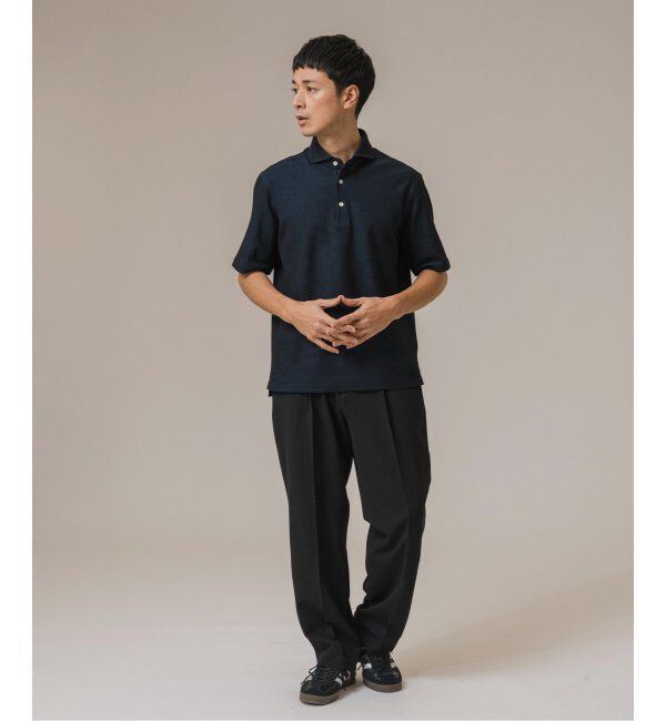 EDIFICE「《追加》"吸水速乾＆高通気機能" COOLMAX ハニカムボーダー ポロシャツ」|ポロシャツ|