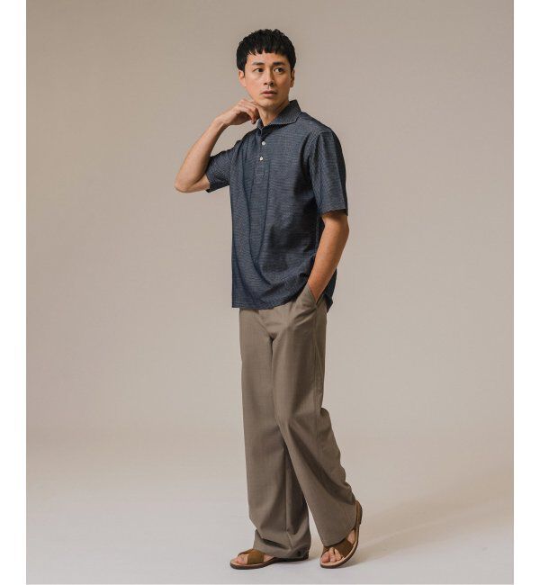 EDIFICE「《追加》"吸水速乾＆高通気機能" COOLMAX ハニカムボーダー ポロシャツ」|ポロシャツ|