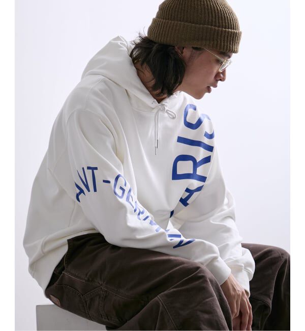 Paris Saint-Germain「【Paris Saint-Germain / パリ・サン＝ジェルマン】 JP Logo Printed Hoodie」|パーカー|ホワイト A