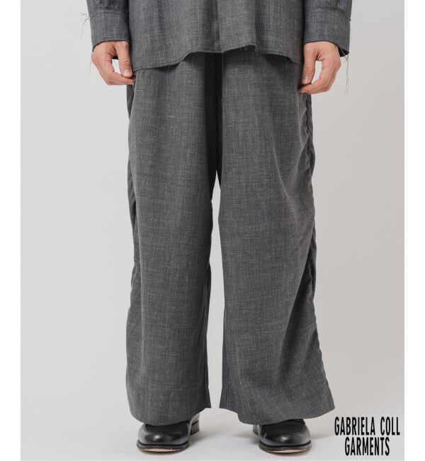 EDIFICE「《予約》GABRIELA COLL GARMENTS(ガブリエラコールガーメンツ) 別注 DRAPED TROUSERS」|スラックス|グレー
