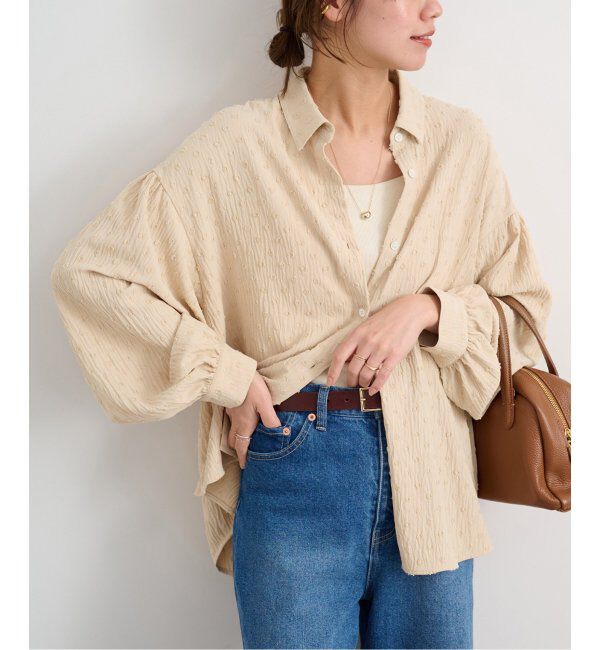 JOURNAL STANDARD relume「《追加》ドットジャガードブラウス」|シャツ・ブラウス|