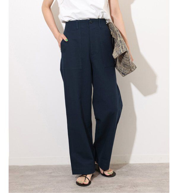 JOURNAL STANDARD relume「《追加》コットンリネンツイルベイカーパンツ」|カーゴ|ネイビー