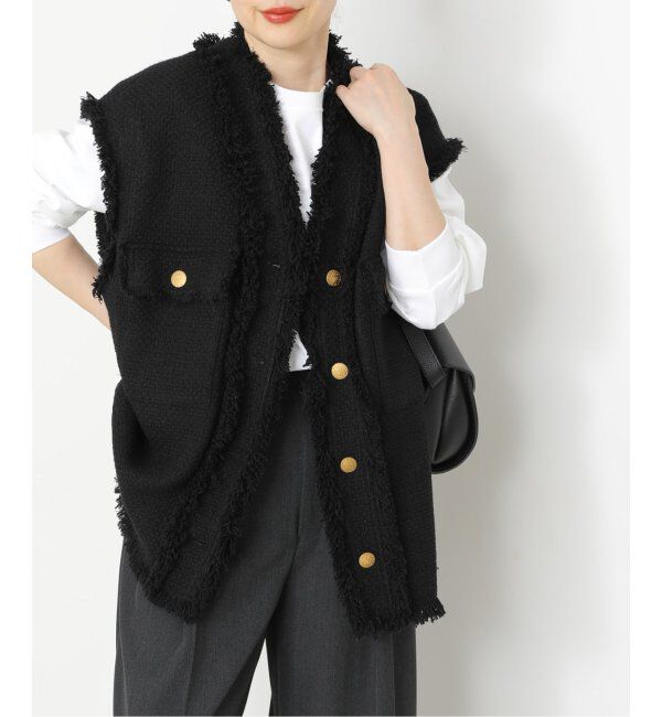 journal standard L'essage「GIOLICAツイードBIGベスト」|ダウンベスト・ベスト|