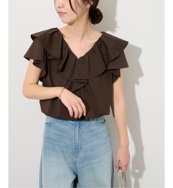 JOURNAL STANDARD relume「《WEB限定追加2》フリルプルオーバー」|Tシャツ・カットソー|ブラウン