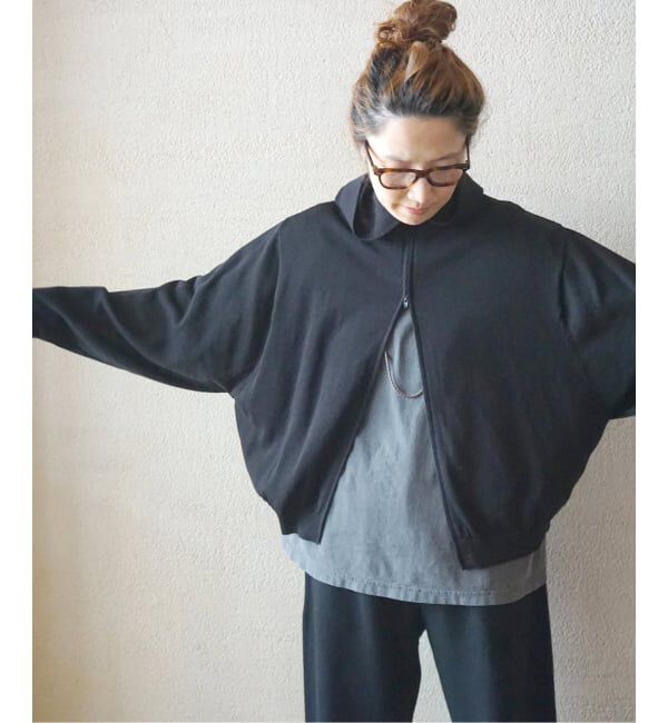 journal standard luxe「《追加2》HGテンジク フーディ」|ニット・セーター|ブラック