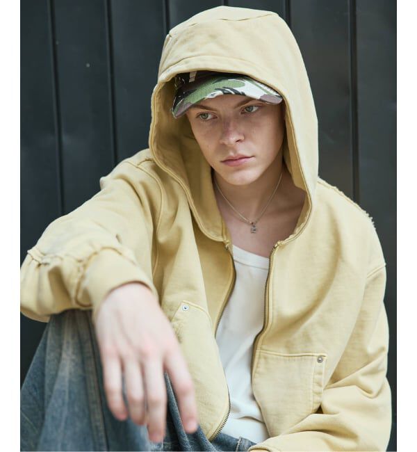 JOURNAL STANDARD「ラウンド スリーブ アシッド ジップ パーカー」|パーカー|